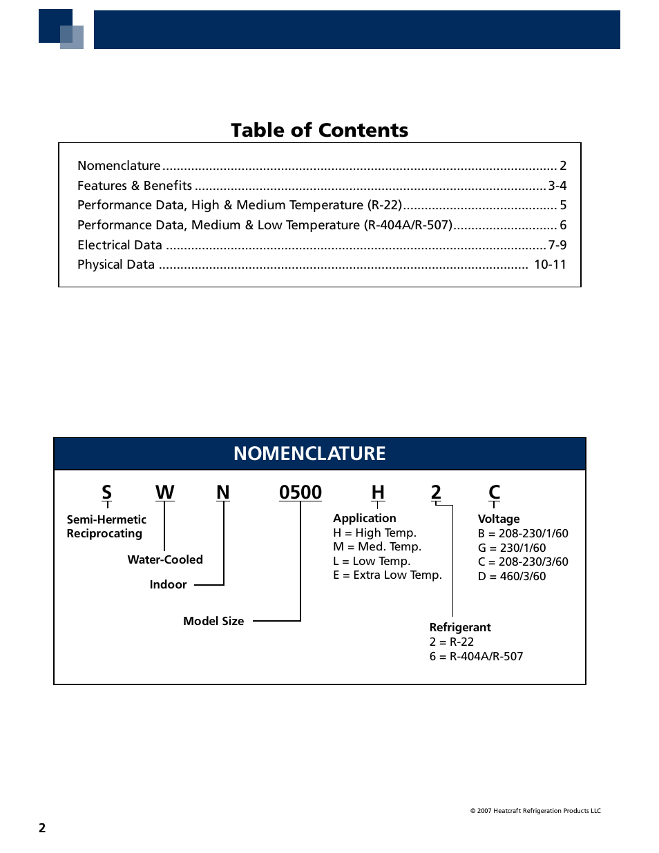 Heatcraft Refrigeration Products SWN0075H2B User Manual | Page 2 / 12