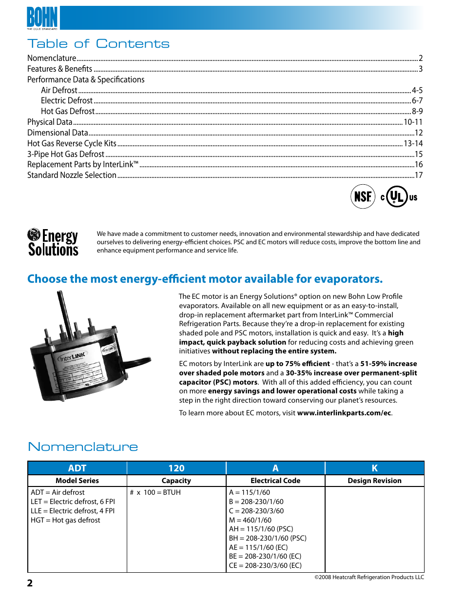 Heatcraft Refrigeration Products BN-LOPTB User Manual | Page 2 / 20