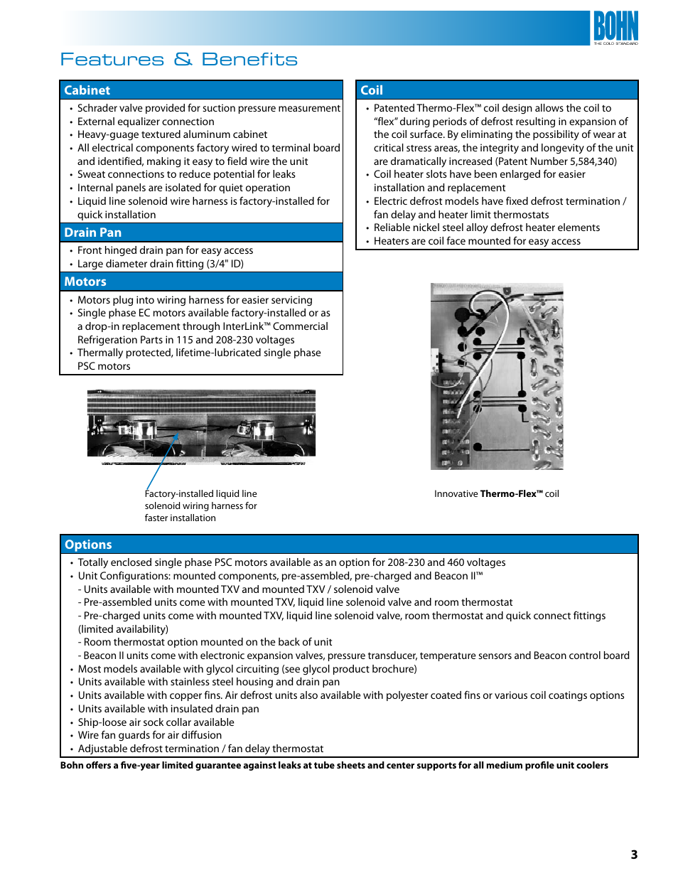Features & benefits | Heatcraft Refrigeration Products BMG User Manual | Page 3 / 16