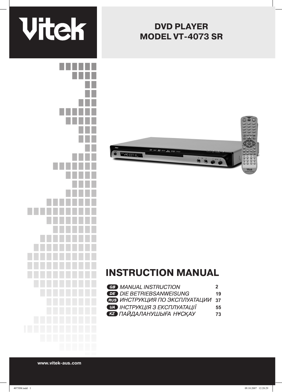 Vitek VT-4073 SR User Manual | 92 pages