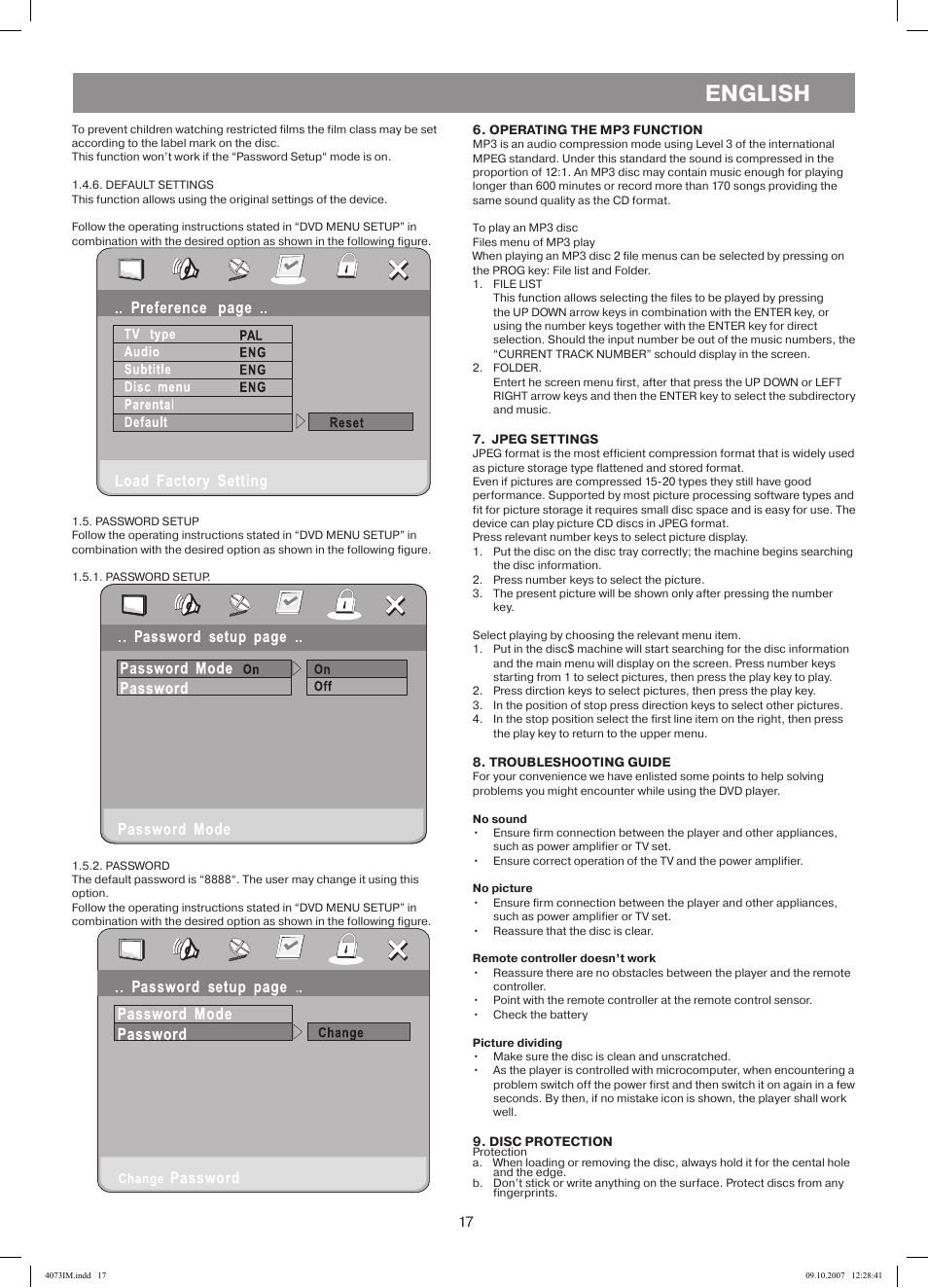 English | Vitek VT-4073 SR User Manual | Page 17 / 92