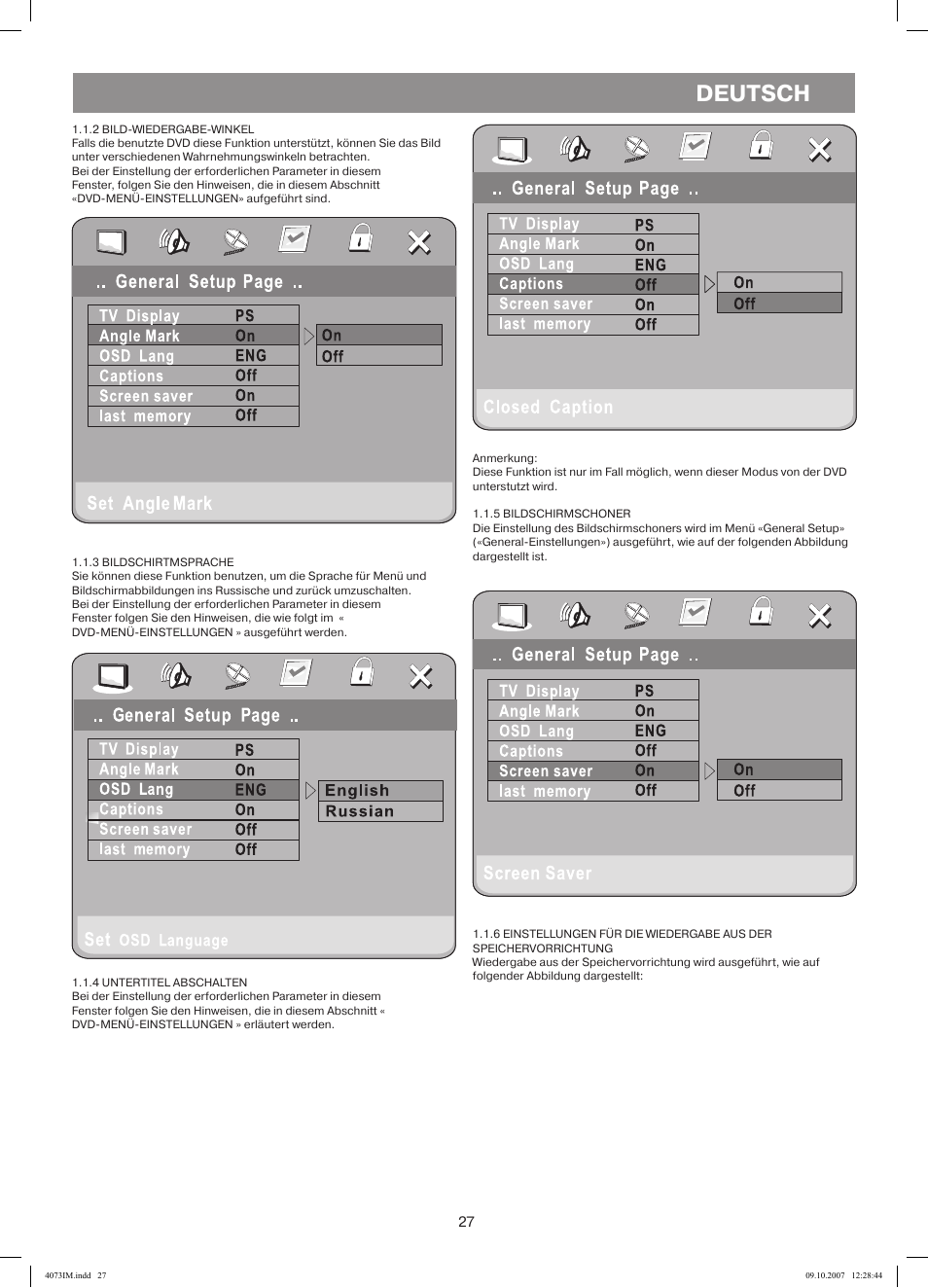 Deutsch | Vitek VT-4073 SR User Manual | Page 27 / 92