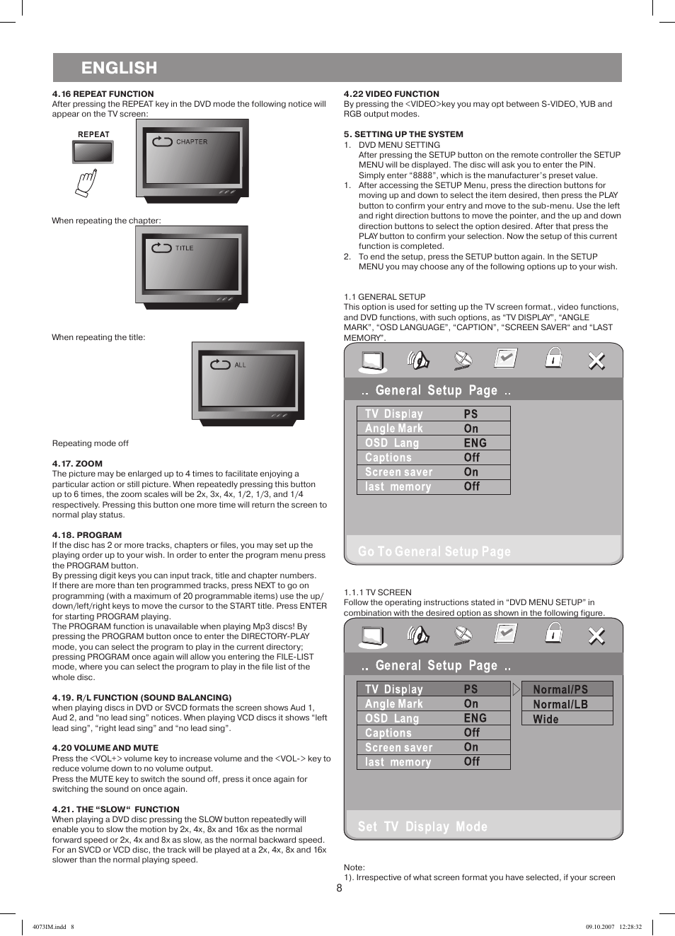 English | Vitek VT-4073 SR User Manual | Page 8 / 92