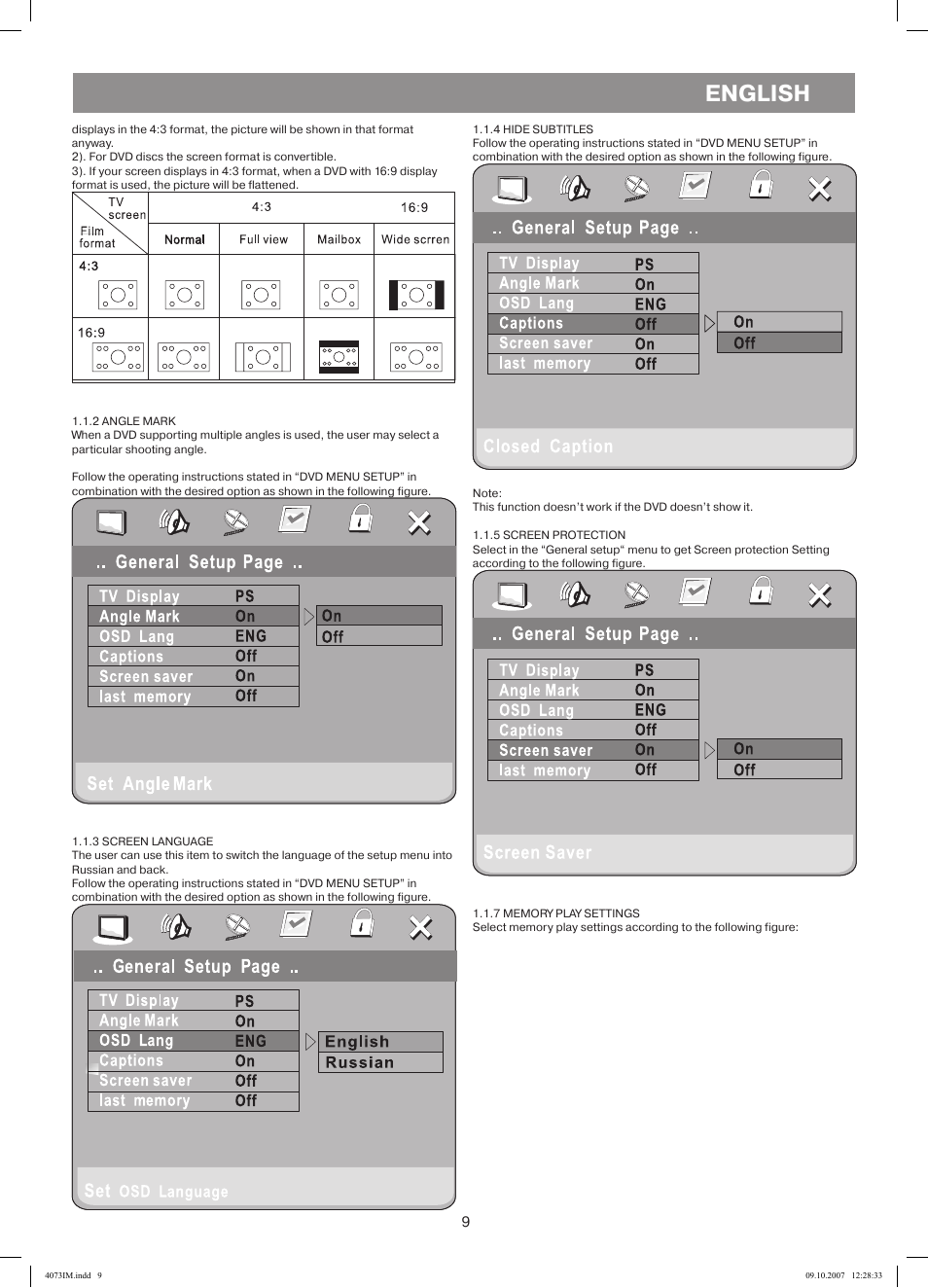 English | Vitek VT-4073 SR User Manual | Page 9 / 92