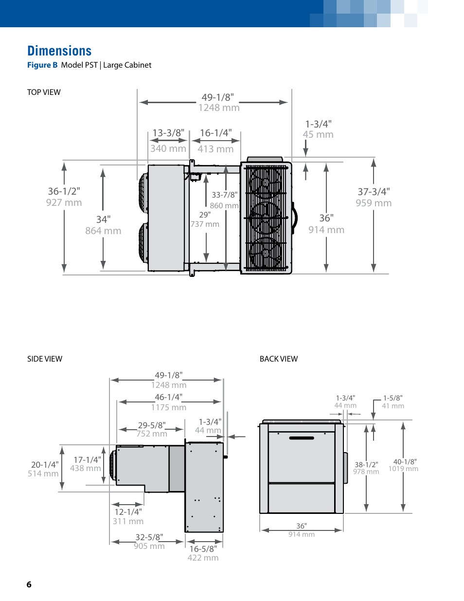 Dimensions | Heatcraft Refrigeration Products PST User Manual | Page 6 / 8