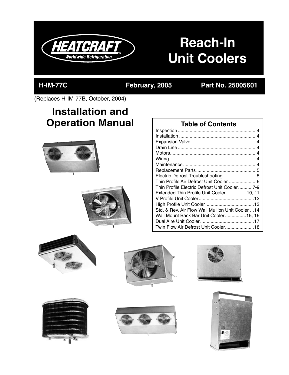 Heatcraft Refrigeration Products 25005601 User Manual | 20 pages