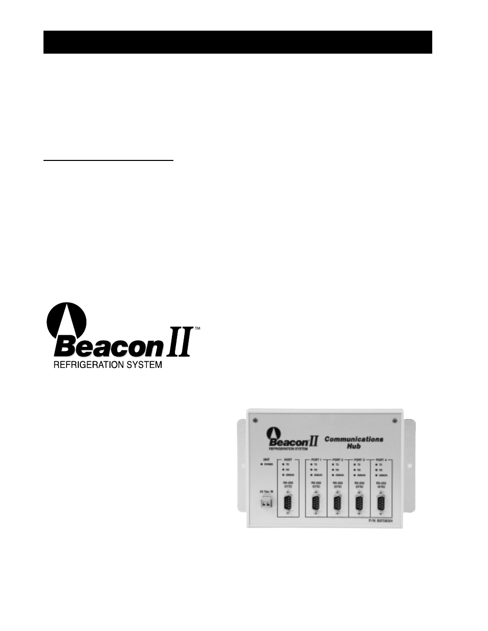 Pc & modem access, Communications hub, Pc and modem access | Heatcraft Refrigeration Products BEACON II SMART CONTROLLER H-IM-80C User Manual | Page 14 / 24