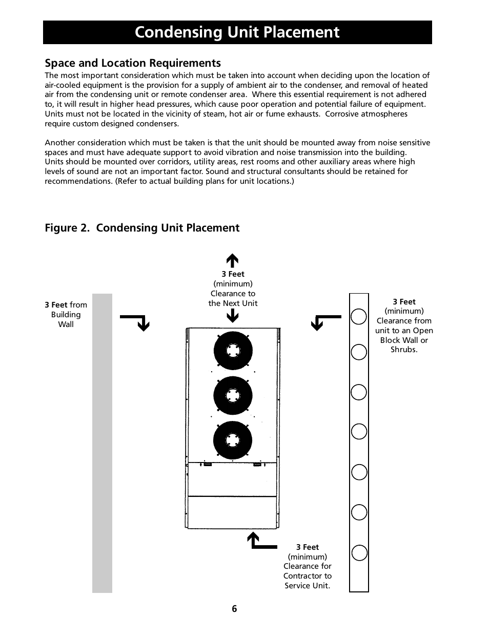 Condensing unit placement | Heatcraft Refrigeration Products H-IM-FP User Manual | Page 6 / 24