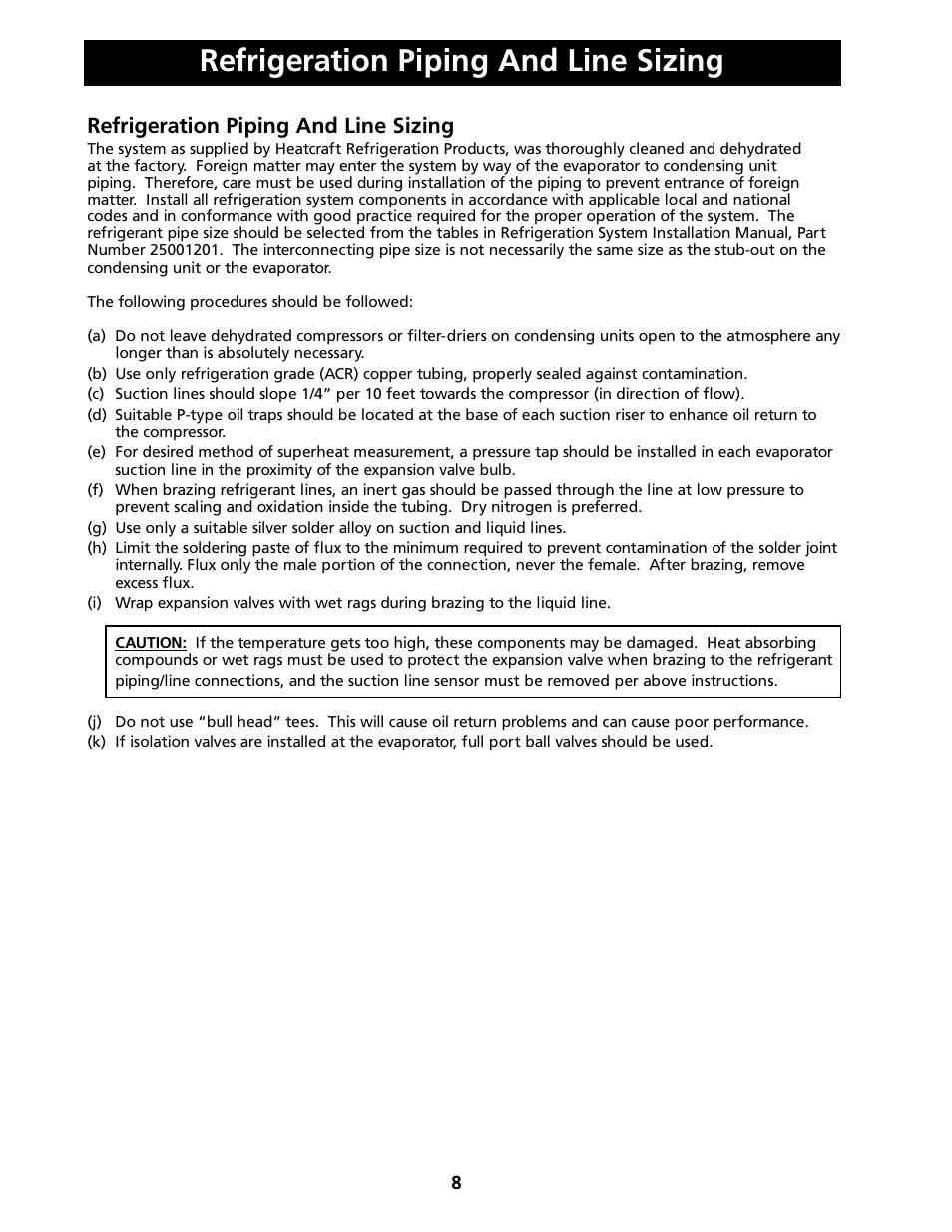 Refrigeration piping and line sizing -10, Refrigeration piping and line sizing | Heatcraft Refrigeration Products H-IM-FP User Manual | Page 8 / 24