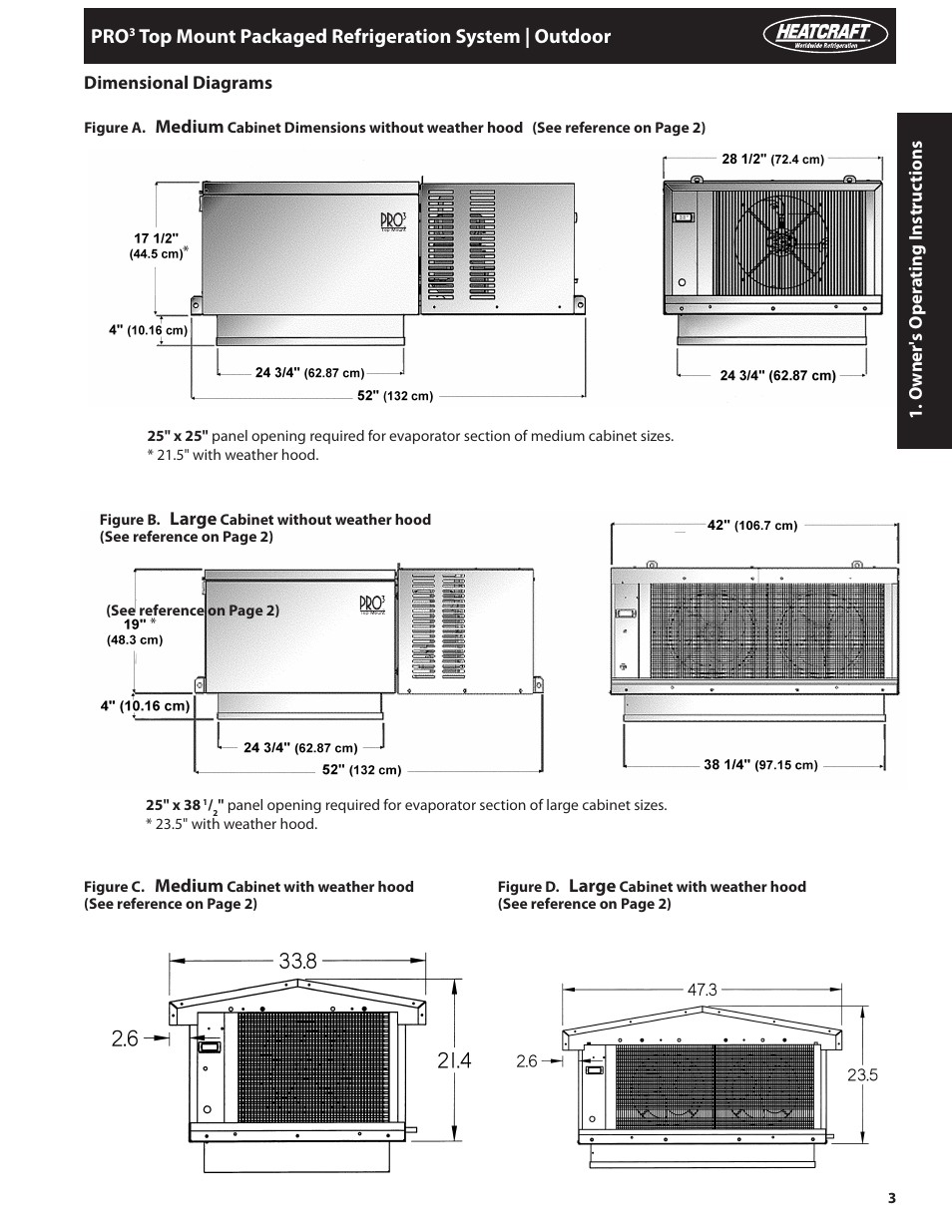 Top mount packaged refrigeration system | outdoor | Heatcraft Refrigeration Products PRO TOP MOUNT H-IM-82C User Manual | Page 3 / 26