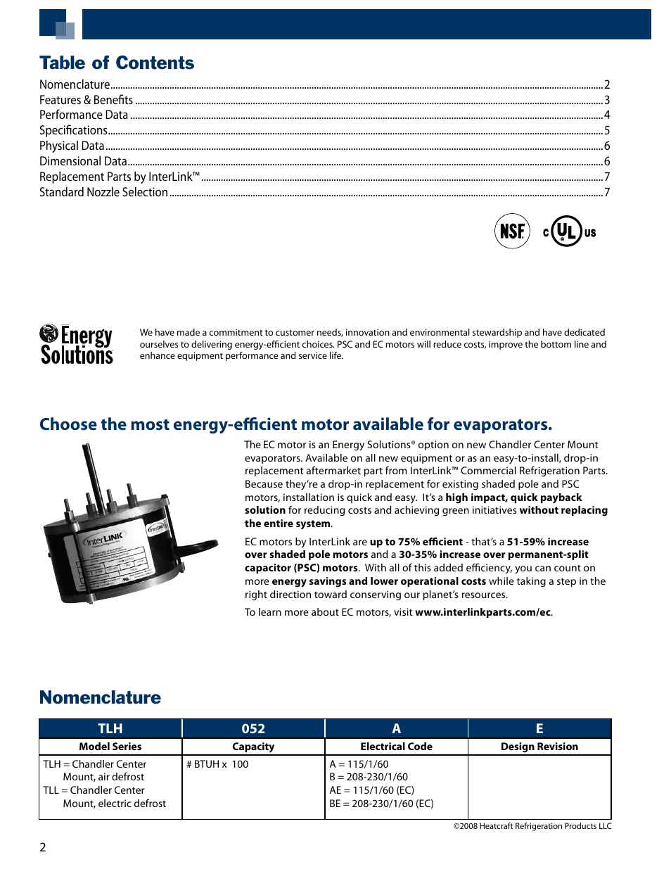 Heatcraft Refrigeration Products Air Defrost TLH User Manual | Page 2 / 8