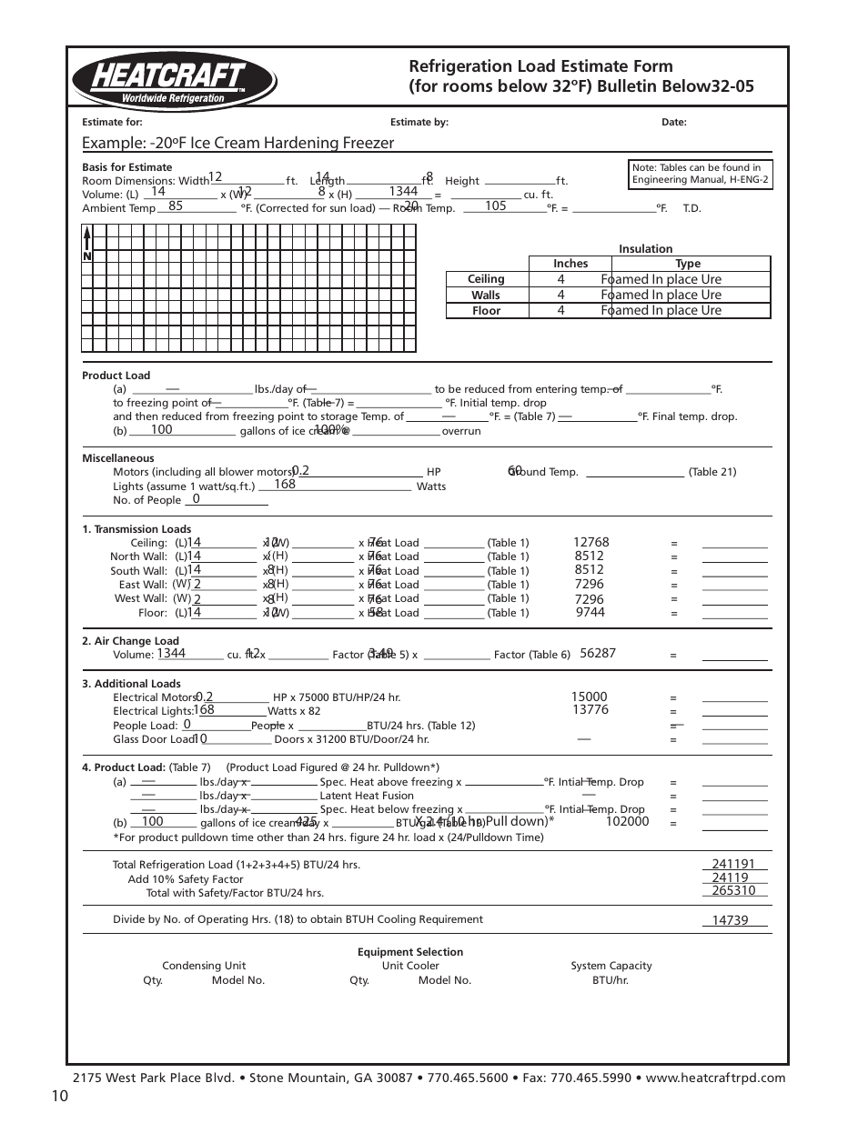 Example: -20ºf ice cream hardening freezer | Heatcraft Refrigeration Products H-ENGM0408 User Manual | Page 10 / 44