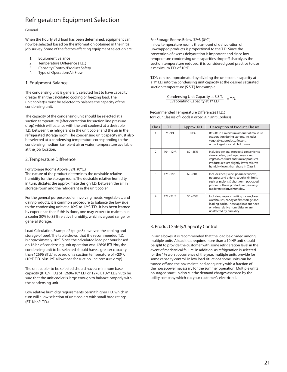 Refrigeration equipment selection | Heatcraft Refrigeration Products H-ENGM0408 User Manual | Page 21 / 44