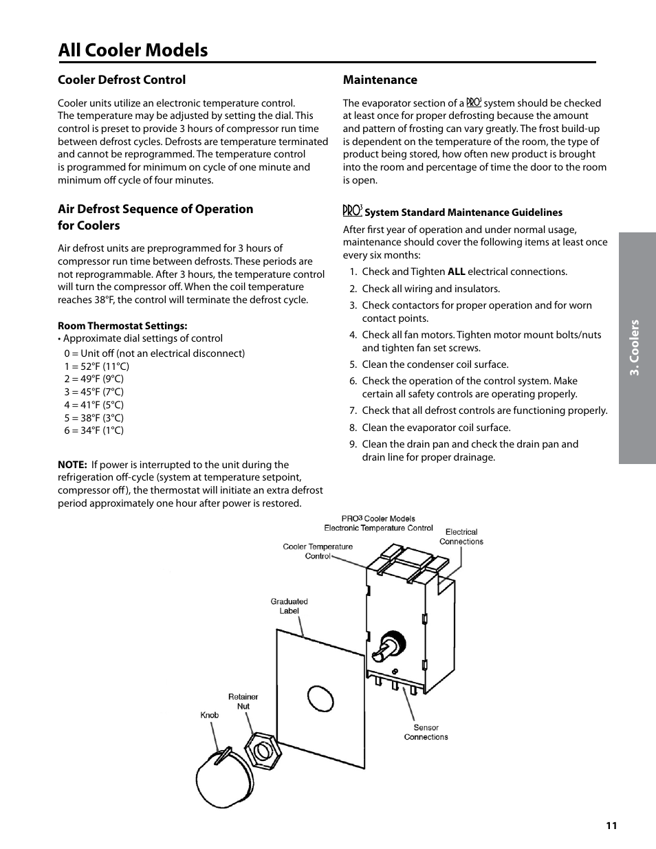 All cooler models | Heatcraft Refrigeration Products Refrigeration System H-IM-82B User Manual | Page 11 / 20