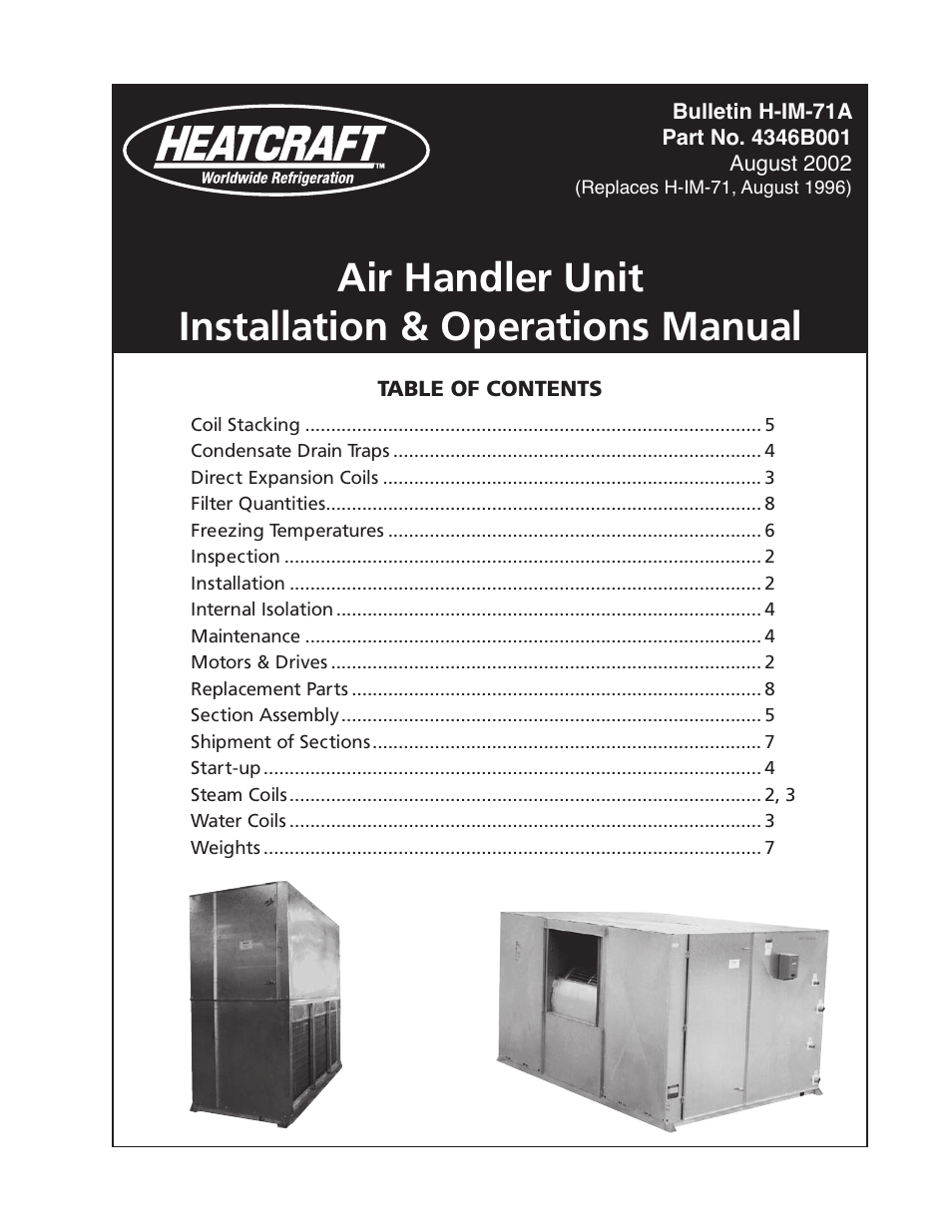Heatcraft Refrigeration Products 4346B001 User Manual | 8 pages