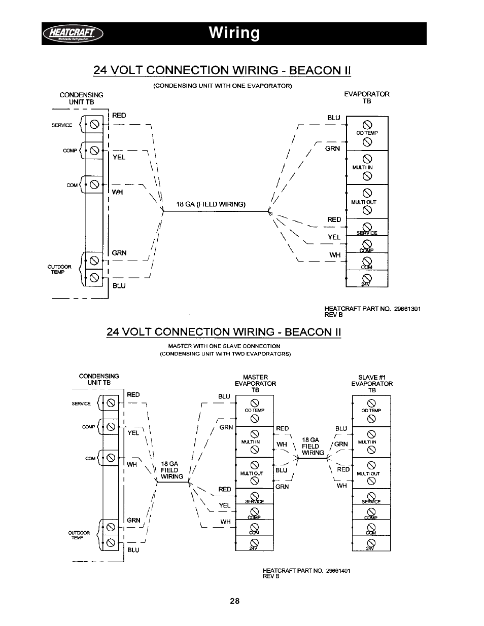 Wiring diagrams -33, Wiring | Heatcraft Refrigeration Products H-IM-79B User Manual | Page 28 / 36