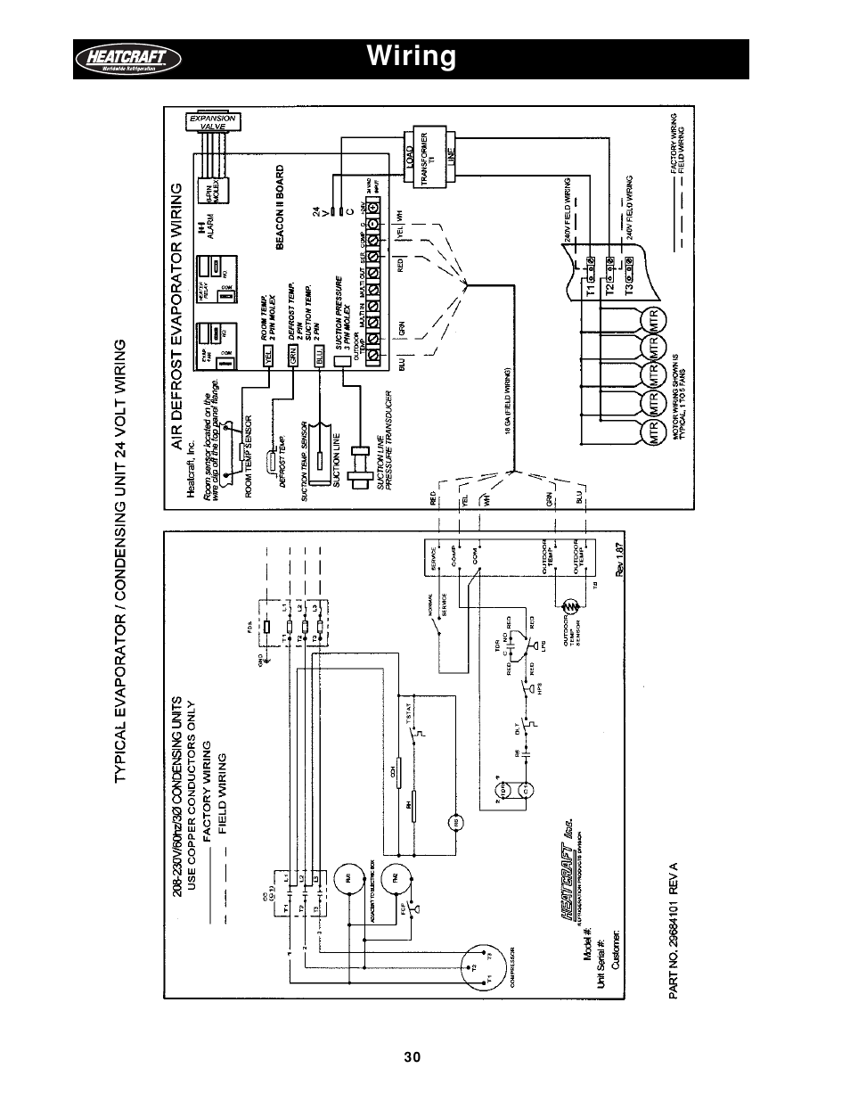 Wiring | Heatcraft Refrigeration Products H-IM-79B User Manual | Page 30 / 36