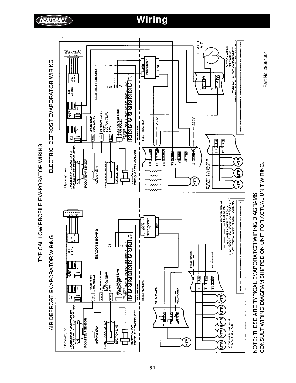 Wiring | Heatcraft Refrigeration Products H-IM-79B User Manual | Page 31 / 36