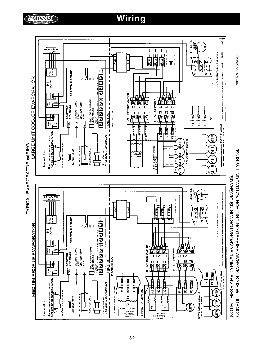 Wiring | Heatcraft Refrigeration Products H-IM-79B User Manual | Page 32 / 36