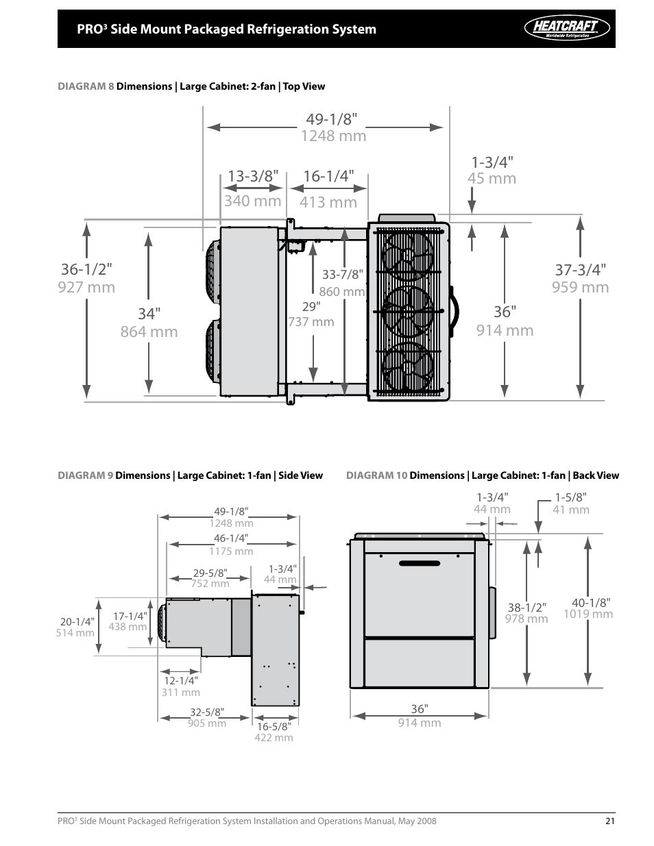 3/4" 45 mm | Heatcraft Refrigeration Products PRO3 User Manual | Page 21 / 24