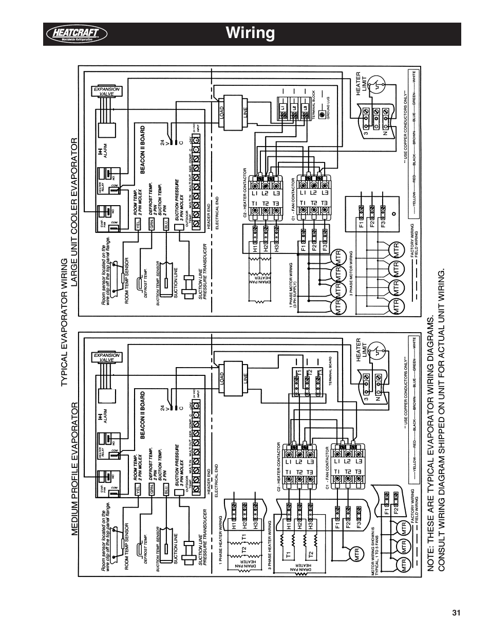 Wiring | Heatcraft Refrigeration Products BEACON II H-IM-79E User Manual | Page 31 / 36