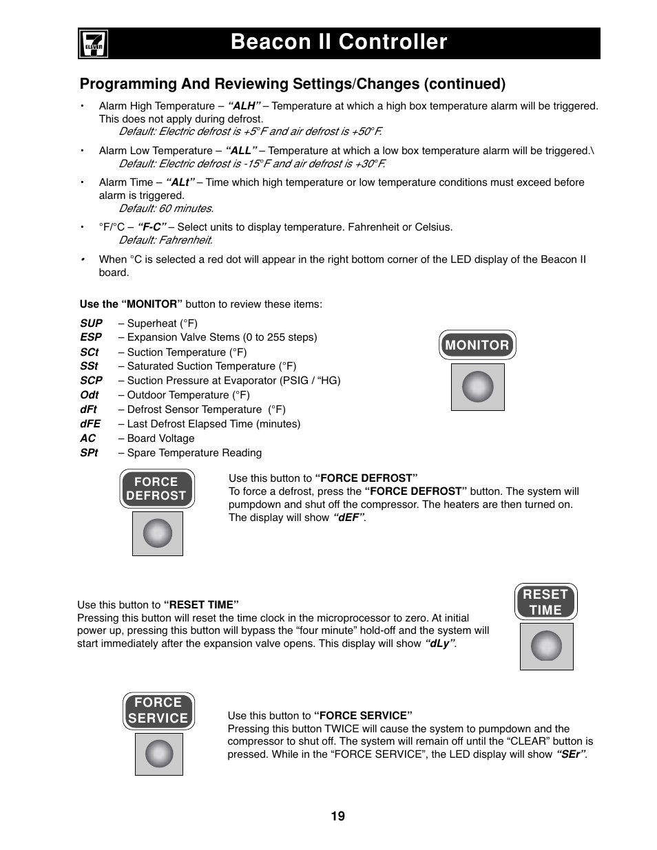 Beacon ii controller | Heatcraft Refrigeration Products II User Manual | Page 19 / 48