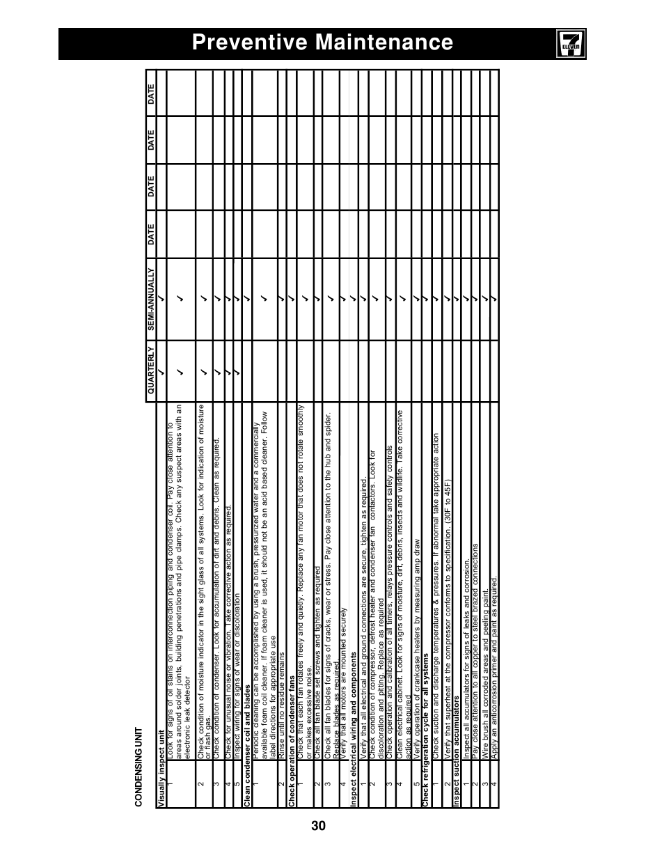 Preventive maintenance | Heatcraft Refrigeration Products II User Manual | Page 30 / 48