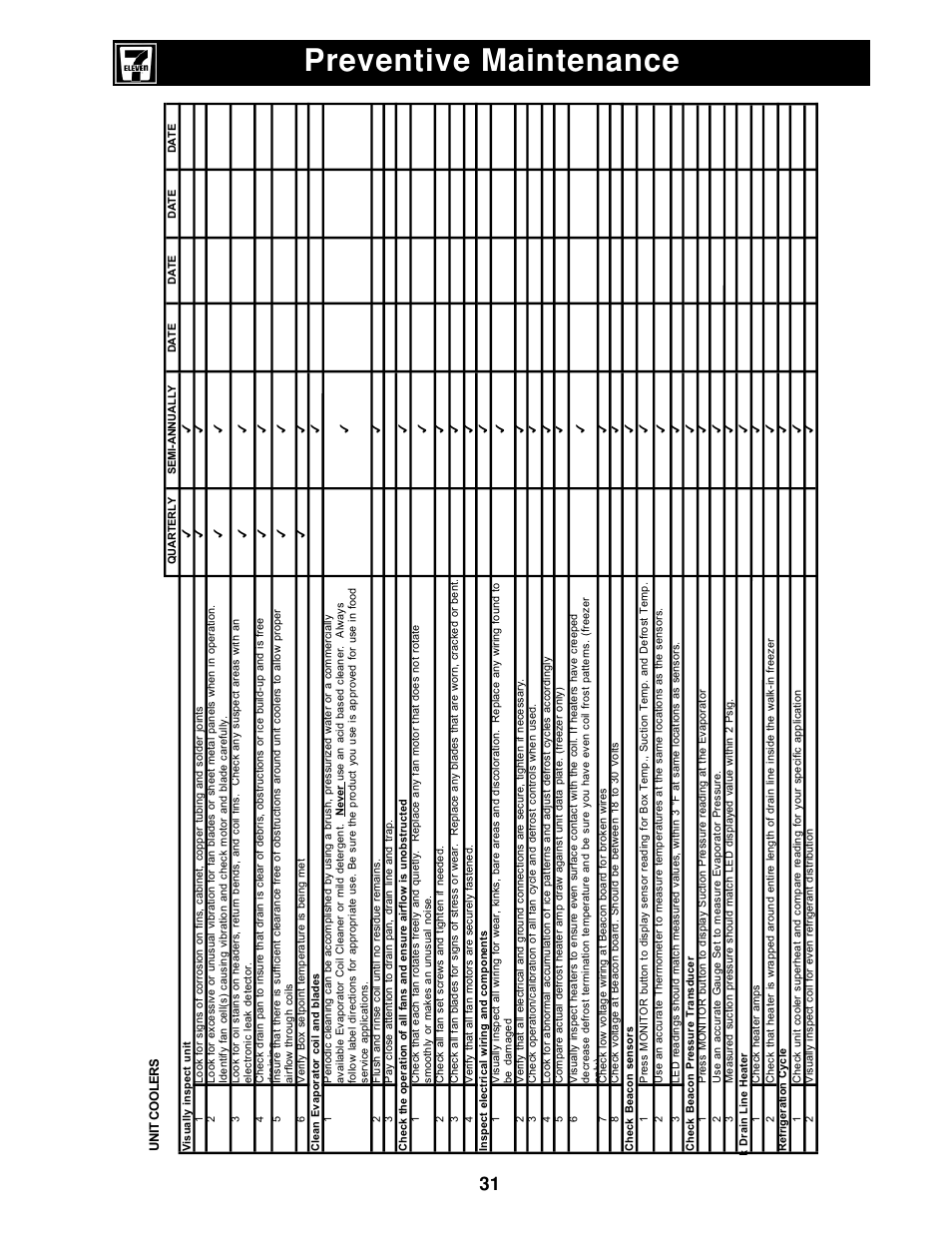 Preventive maintenance | Heatcraft Refrigeration Products II User Manual | Page 31 / 48