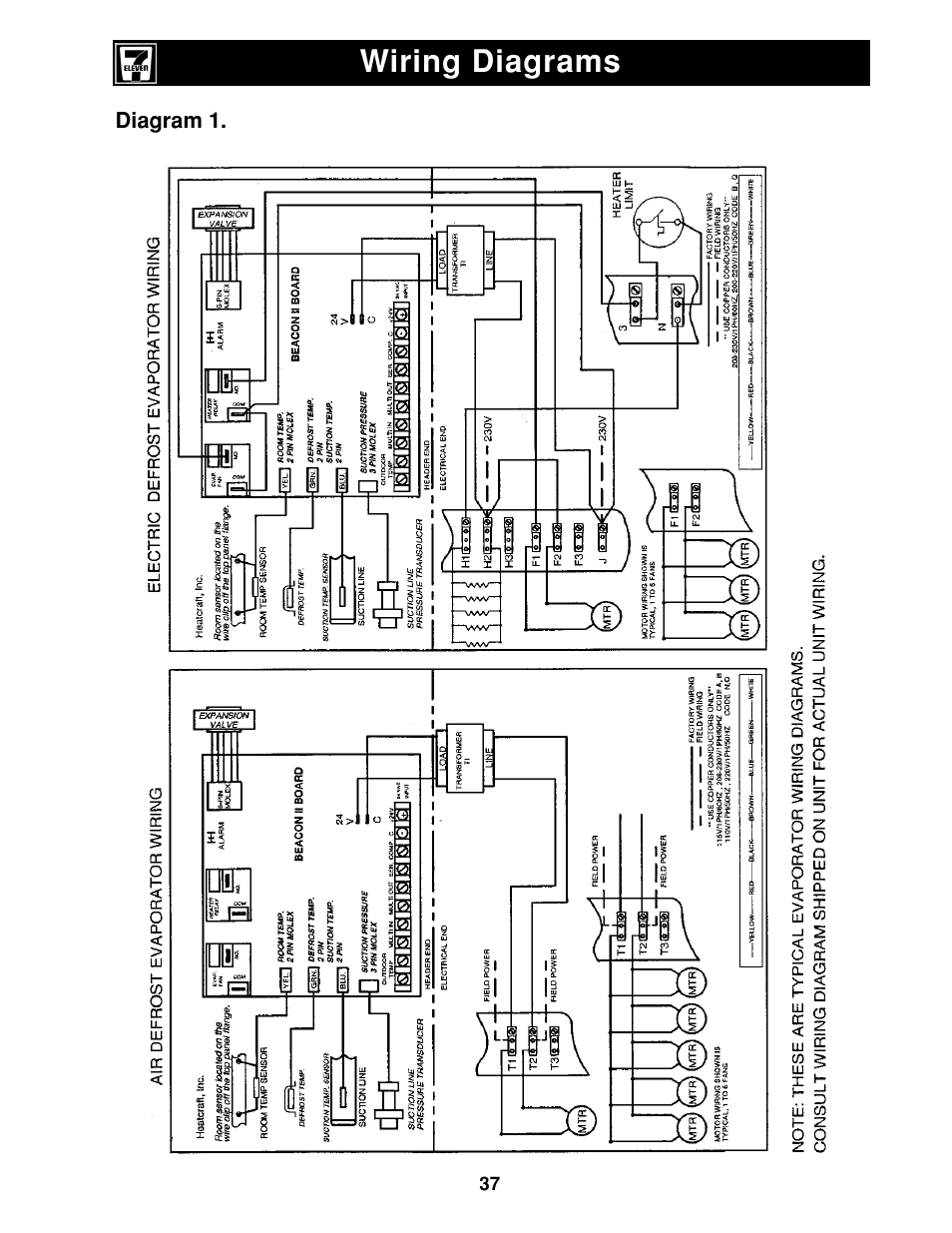 Wiring diagrams | Heatcraft Refrigeration Products II User Manual | Page 37 / 48