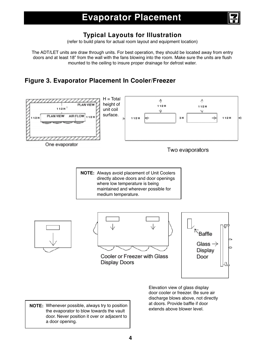 Evaporator placement | Heatcraft Refrigeration Products II User Manual | Page 4 / 48