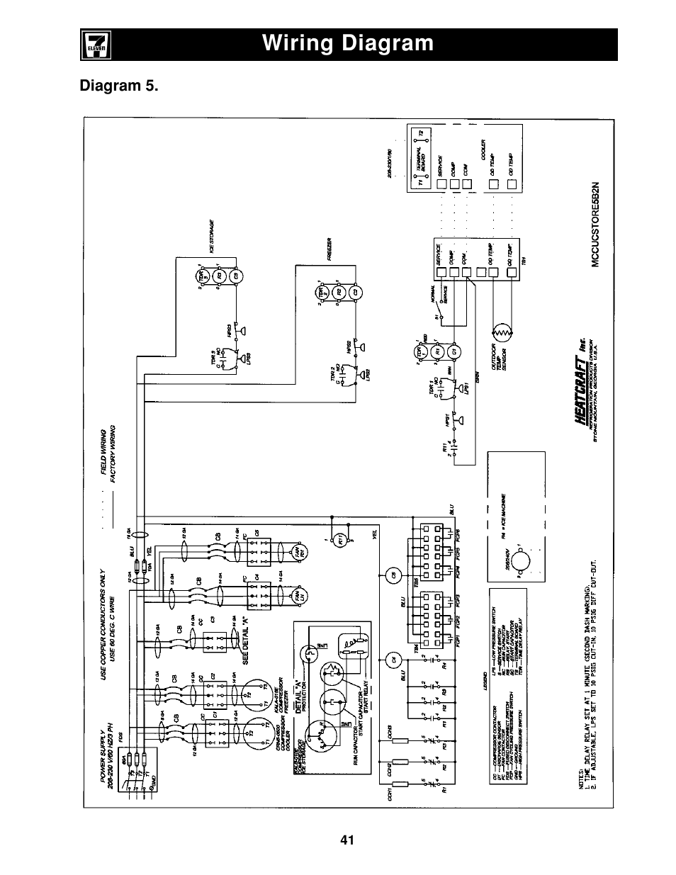 Wiring diagram | Heatcraft Refrigeration Products II User Manual | Page 41 / 48