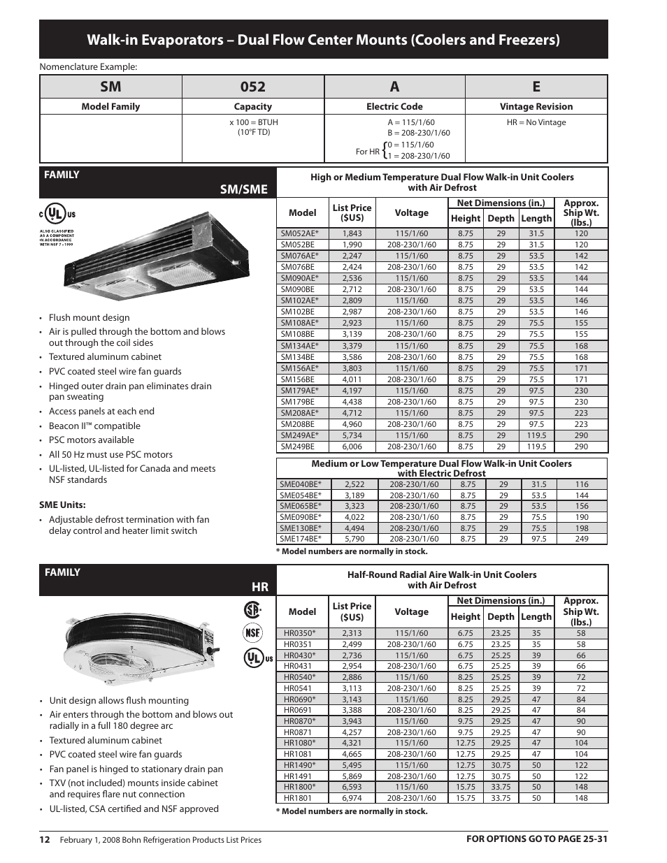 Sm 02 a e, Sm/sme | Heatcraft Refrigeration Products BN-PL0208 User Manual | Page 12 / 76