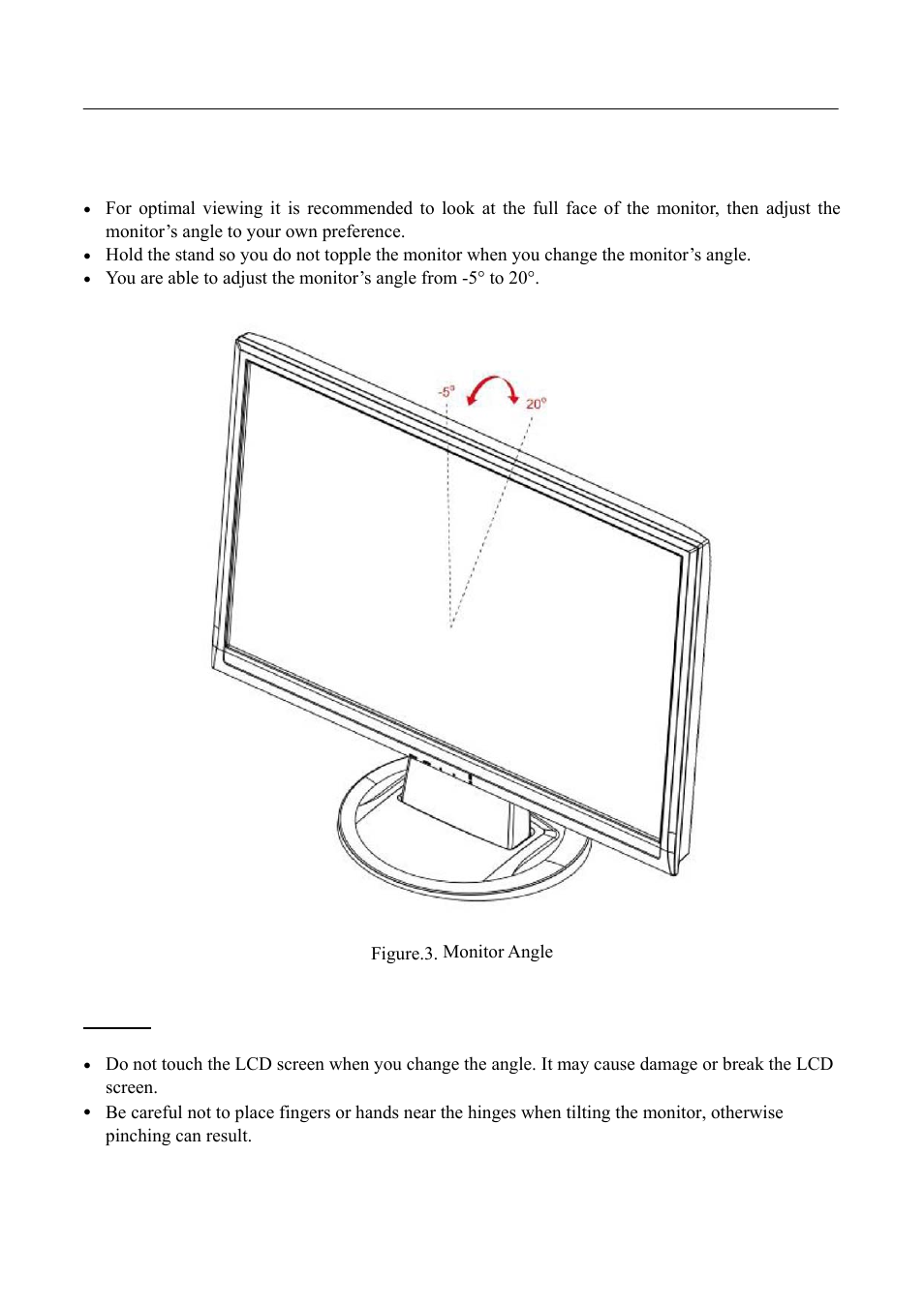 Adjusting the viewing angle | Hanns.G HSG 1041 User Manual | Page 11 / 23