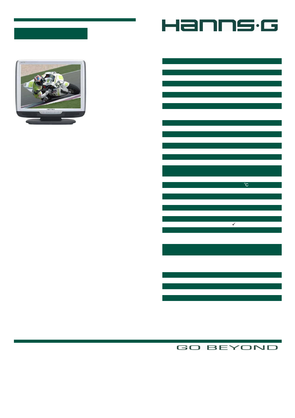 Hanns.G HU171DP User Manual | 1 page