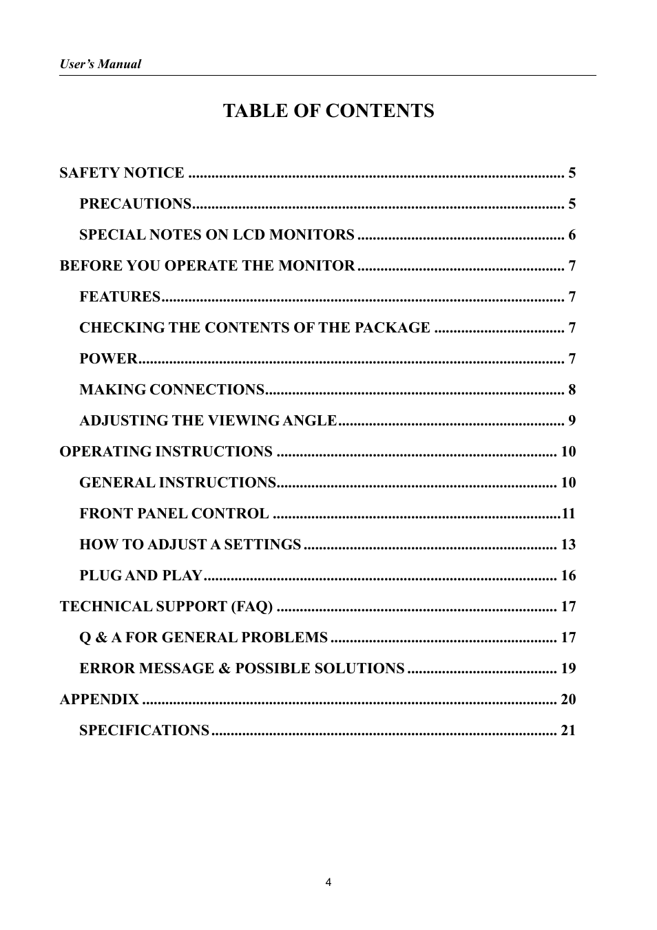 Hanns.G HSG 1065 User Manual | Page 4 / 21