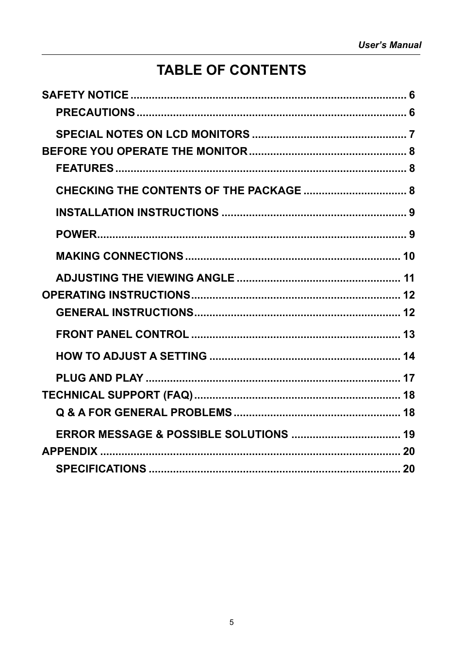 Hanns.G HX191 User Manual | Page 5 / 20