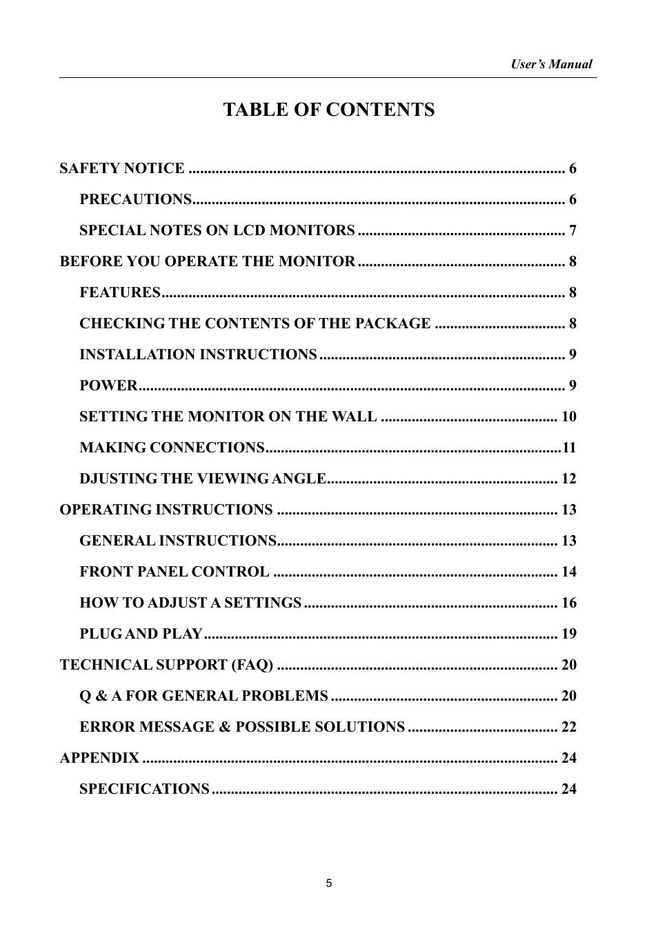 Hanns.G HA222 User Manual | Page 5 / 24