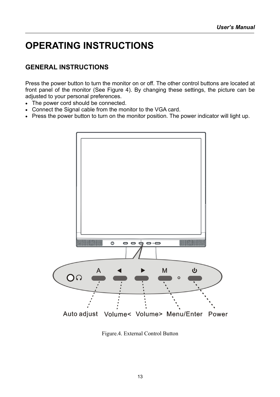 Operating instructions, General instructions | Hanns.G AG172 User Manual | Page 13 / 23