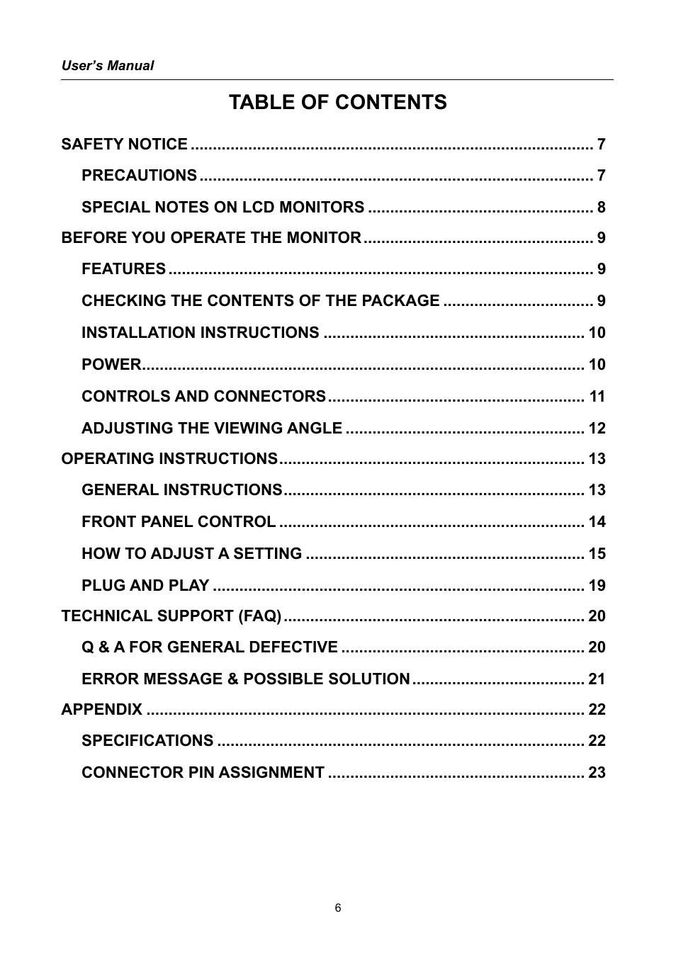 Hanns.G AG172 User Manual | Page 6 / 23
