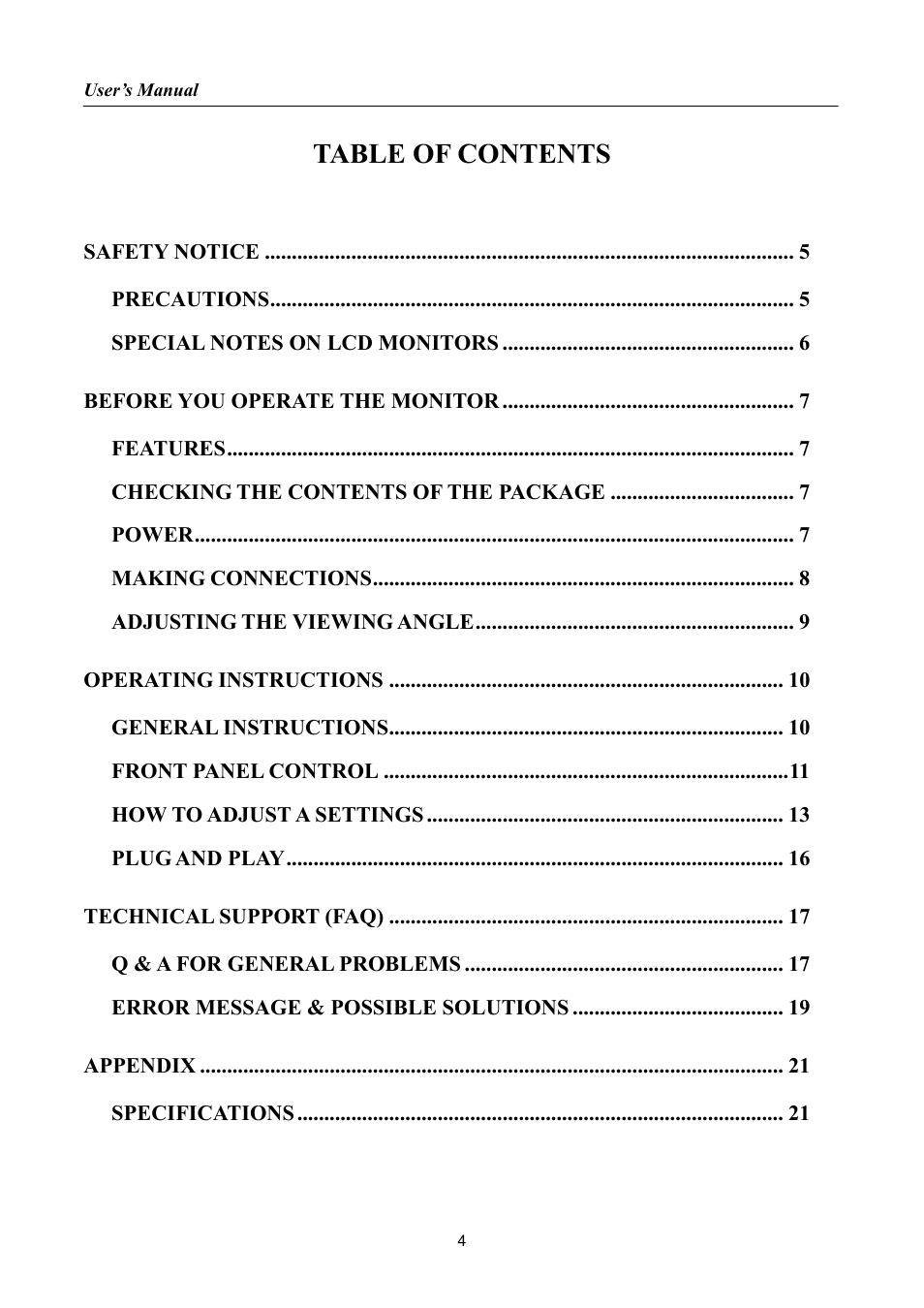 Hanns.G LCD DISPLAY HH251 User Manual | Page 4 / 21