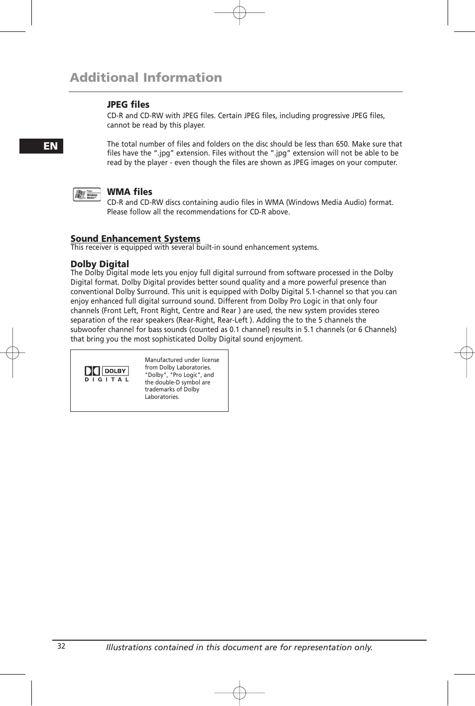 Additional information | Home Theater Direct RTD209 User Manual | Page 34 / 37
