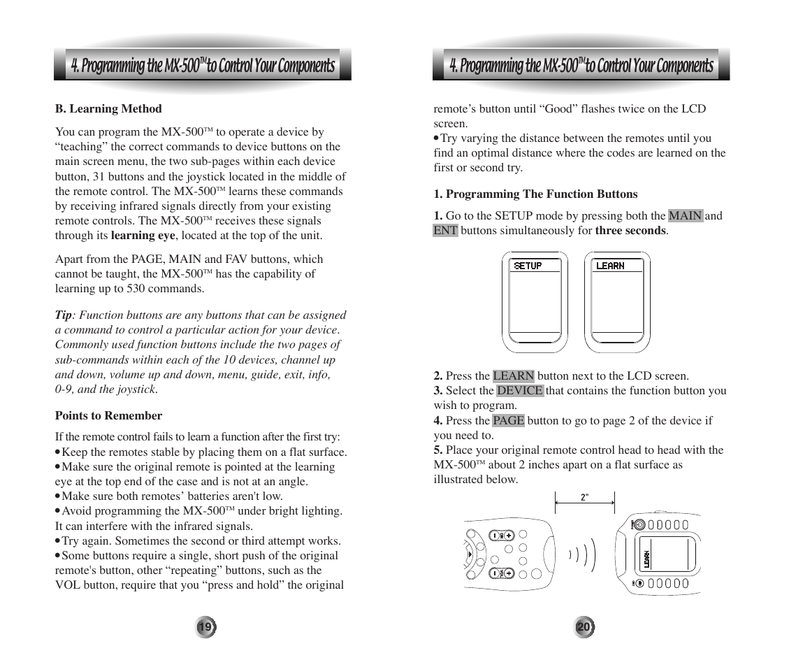 Programming the mx-500 | Home Theater Direct MX-500 User Manual | Page 11 / 37