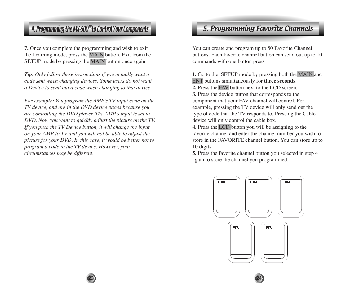 Programming the mx-500 | Home Theater Direct MX-500 User Manual | Page 13 / 37