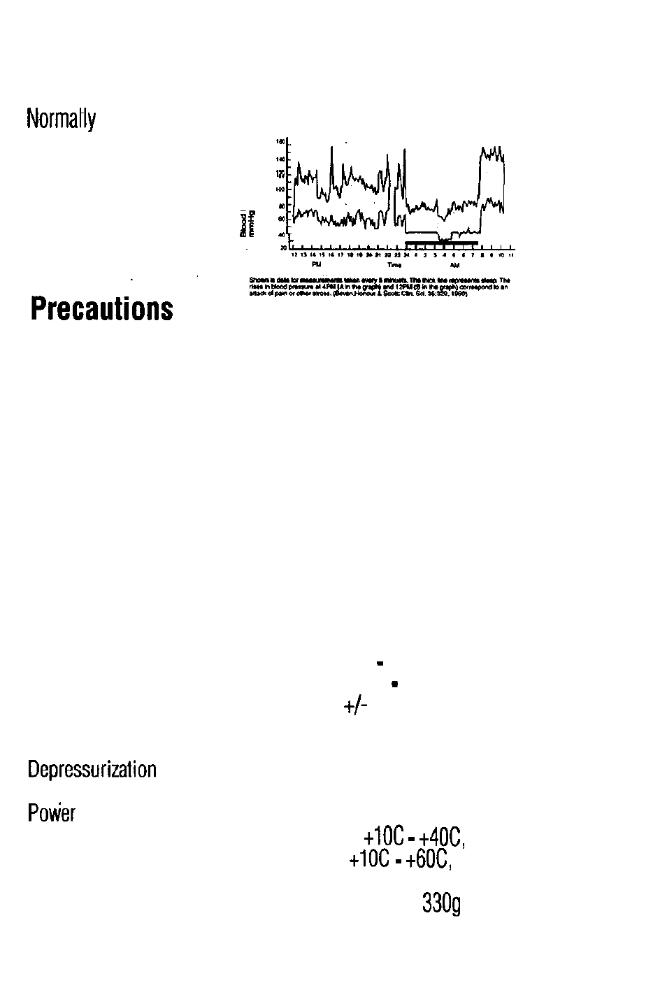 Variations in blood pressure, Specifications | Health O Meter 7654 User Manual | Page 10 / 12