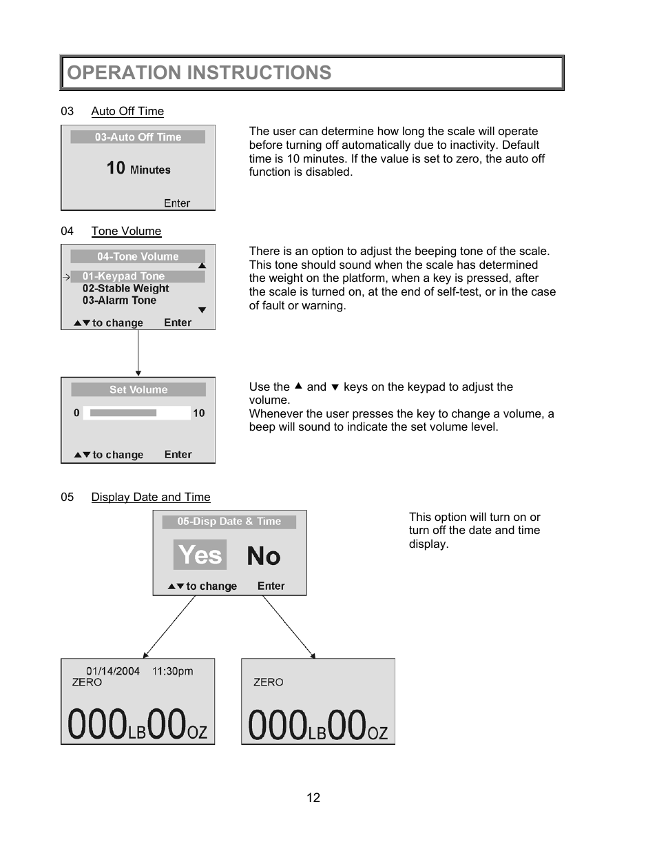 Operation instructions | Health O Meter PRO PLUS 2450KL User Manual | Page 13 / 23