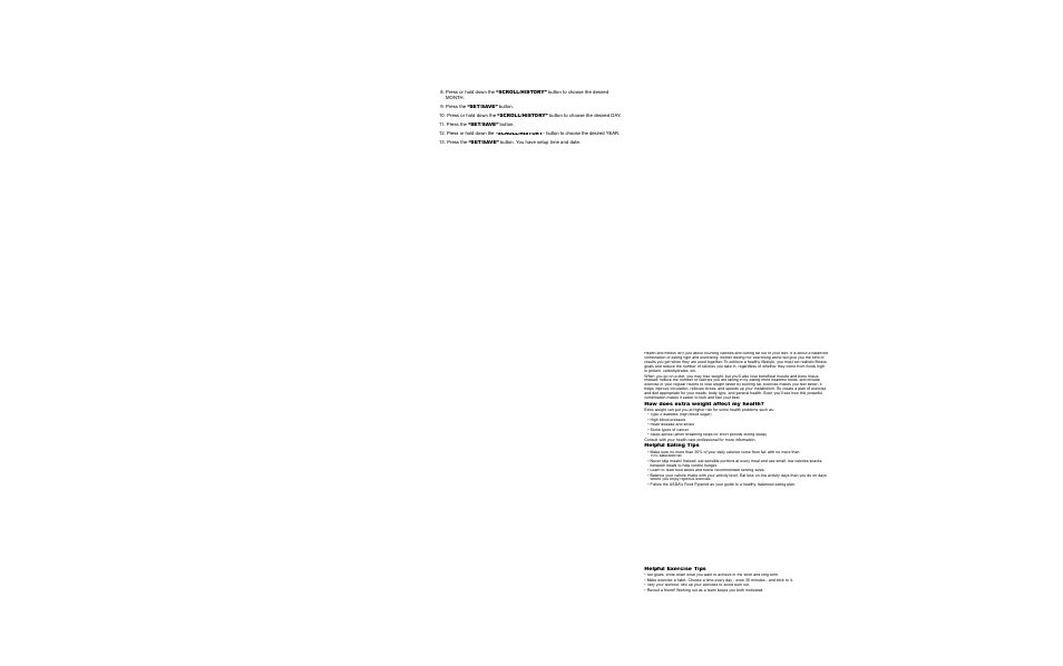 Health O Meter HDM561 User Manual | 2 pages