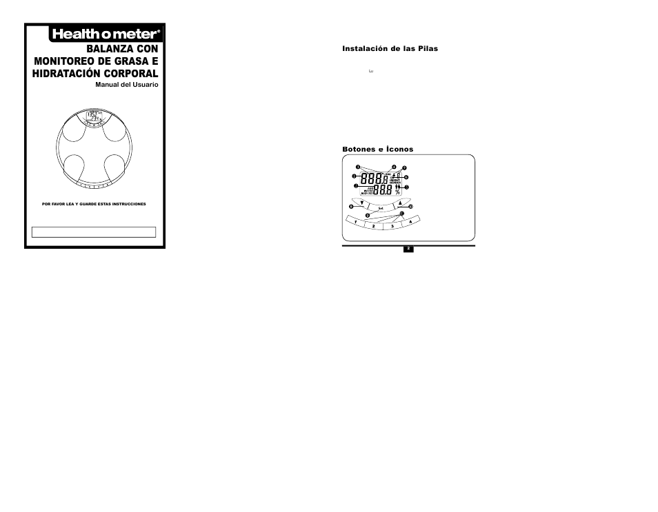 Health O Meter BFM582 User Manual | Page 2 / 2