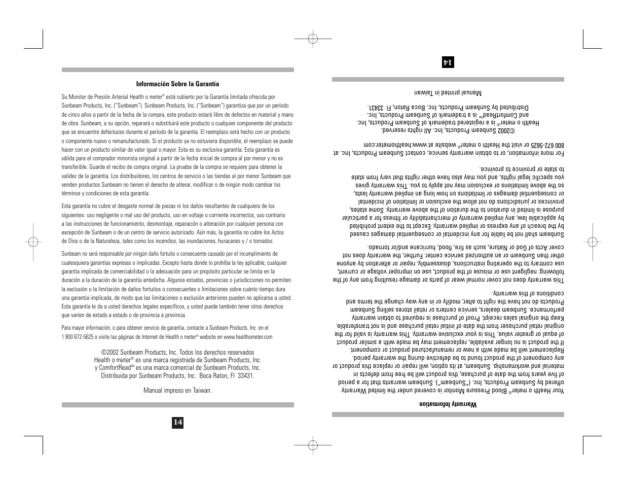 Health O Meter 7631 User Manual | Page 28 / 28