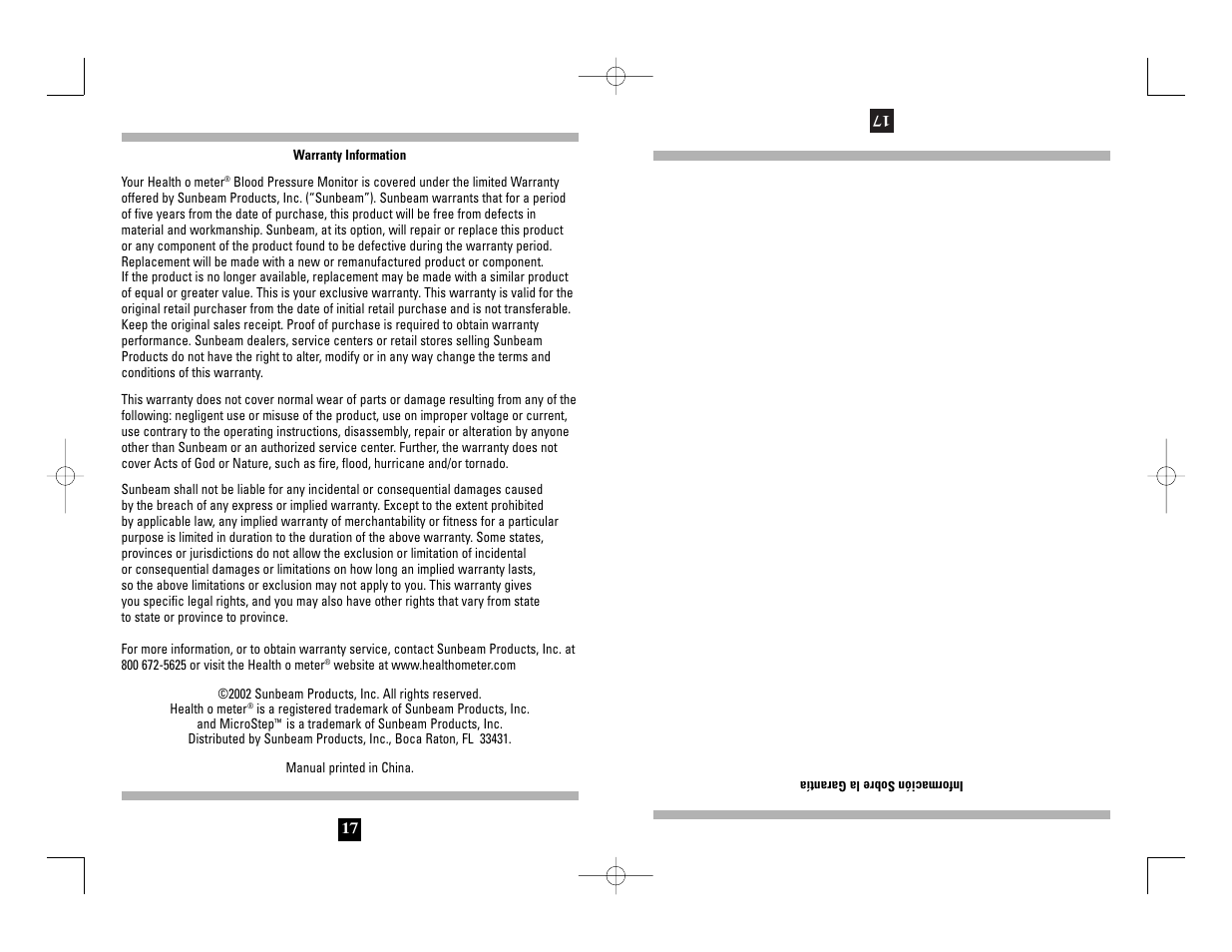 Health O Meter 7633 User Manual | Page 17 / 40