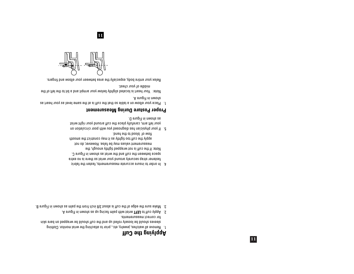 Applying the cuff, Proper posture during measurement | Health O Meter 7633 User Manual | Page 31 / 40